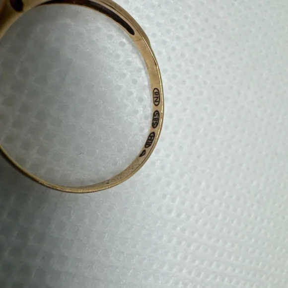 Vintage 14K Yellow Gold Nugget Style Ring Band 1.14 Grams Size 6, 585, European - Picture 9 of 14